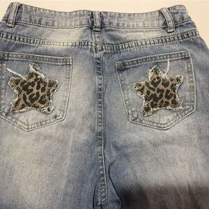 Wide Leg Distressed Women's Jeans